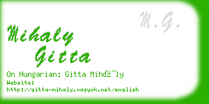mihaly gitta business card